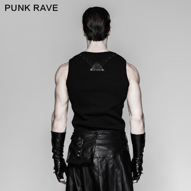 Punk Rave Store Black Rivet Handheld Fold Fan Punk Accessories