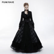 Gorgeous Jacquard Fabric Gothic Coat For Women