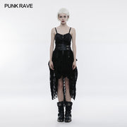 Steampunk Adjustable Four-Button Design Lace Dress For Women