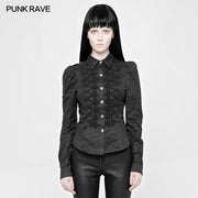 Vintage Military Uniform Punk Shirt For Women