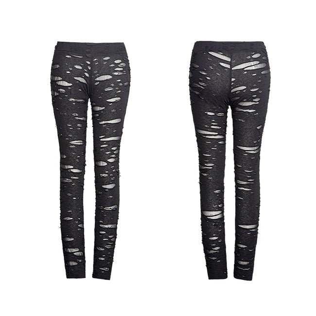 Broken Mesh Gothic Pants/leggings For Women– Punkravestore