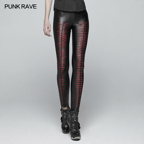 Gothic Devil Footprints Leggings Split Pants