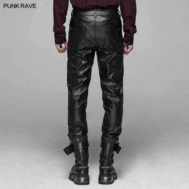 Punk Elastic PU Leather Pants– Punkravestore