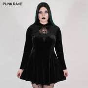 Punk Rave Gothic Goth Übergrößen Plus Size Samt Leggings - Blood River