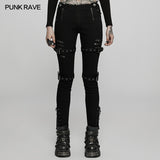 Punk handsome low waist tight fit pants