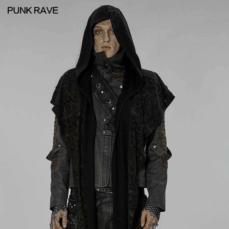 Conquerer Rave Outfit With Hooded Scarf - Glow In The Dark Store